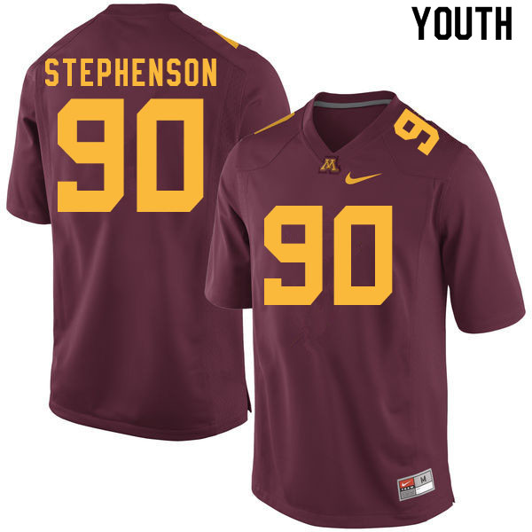 Youth #90 Matthew Stephenson Minnesota Golden Gophers College Football Jerseys Sale-Maroon - Click Image to Close